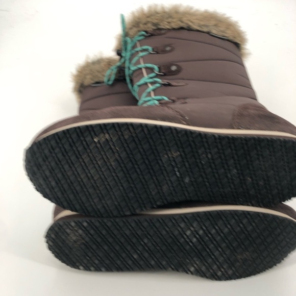 L.L. BEAN Carrabasset Boots Fur Lace Up Tall Winter Snow TEK 2.5 Waterproof Boot - Picture 3 of 10